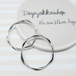 4個 ☆　合金リングパーツ　 ハンドメイド アクセサリーパーツ アクリルストーン　ピアス