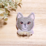 猫のウール刺繍ブローチ  〜part4〜