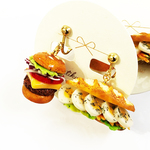 チーズバーガー&バゲッドサンドのイヤリング／ピアス
