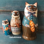 パンが好きだにゃん！　マトリョーシカ　3個組