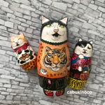 アニマル柄が好きなオバニャン！マトリョーシカ　3個組