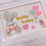 ボディジュエリーシール マタニティアート もふもふうさちゃんデザイン🐰