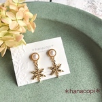 ★SALE★パール×スノーフレークピアス＊1000円→800円！！