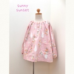 スモック ☆ピンクの雫☆ 女の子　長袖　ピンク