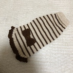 ベージュとこげ茶のセーターワンピ　現品限り