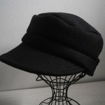 厚地ウールのワークキャップ（ブラック58~60）