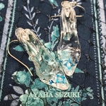 雪の女王の靴　ヒール　ピアス　イヤリング 