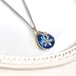 Swarovski ロイヤルブルー❄️雪の結晶ネックレス
