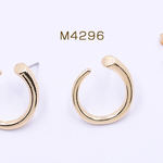 送料無料 8個 ピアス金具 フープ 17×20mm ゴールド【8ヶ】 M4296