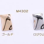 送料無料 8個 ピアス金具 長方形 カン付き 12×18mm【8ヶ】 M4302-G