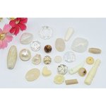 送料無料 100g アクリルビーズ ミックス MIX ベージュシリーズ【100g】 A654