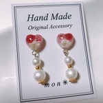 大人気♡かすみ草 ハート♡パールピアス✳︎