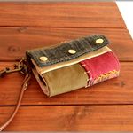 国産帆布＊パッチワーク刺繍のキーケース