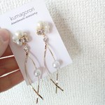ダブルスティックイヤリング　ピアス