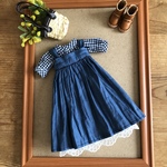 リカちゃん服＊ギンガムチェックブラウスとノースリーブワンピース