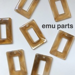Acryl marble square parts brown 6p