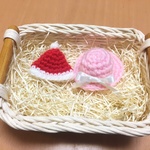 mayumama9120さま専用♡インコちゃん用サンタぼうし& 春色帽子（ピンク）