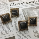 【2個】再販！ビンテージ風ブラウンボタン　58