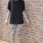 ＊送料無料＊　袖口リバティ　リボン　チュニック　affetto ハンドメイド