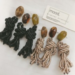 antique rope  pierce   earring