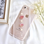 くすみピンクのハートとシェル♡押し花iPhoneケースiPhone16 iPhone15スマホケース スマホカバー Android Galaxy Xperia シンプル クリア　全機種