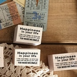 J1＊Happiness＊ラバースタンプ　/スタンプ/くぼみの木/kubominoki