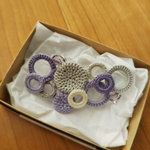 まる×まるブローチ「lavender」