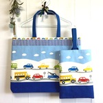【mina-eit様オーダー品】園指定サイズグッズ2点・ぷかぷか雲と働く車