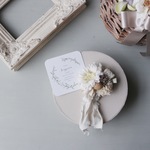 floral hair clip ( beige )