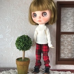 ハイネック&チェックパンツ ブライスサイズ