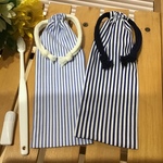【再16】ストライプセット❤️20×7絞りやすい歯ブラシ袋、お箸ケース袋(ひも色カラフル12色)