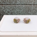 【受注製作】淡水パールとビーズ (olive×beige)ピアス・イヤリング　