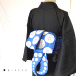 蛸の変わり半巾帯（青/紫）