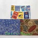  キッズマスク3枚セット★ペイズリー,ワッペン,マリン柄★19.12-15