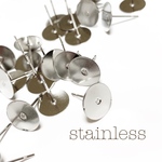 特価❗️ ステンレス 50個 平皿ピアス 10mm