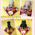 【受注製作】 俵ねずみちゃん集合！ ダックス☆羊毛フェルト
