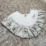 花柄フリルの名前入れスタイ♪