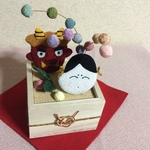 ちりめん細工・節分の枡飾り