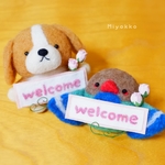 【ご依頼品】ウェルカム🌹ビーグル&ブッポウソウ
