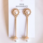 ビジューパール＆パールバーピアス