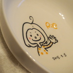 129番　似顔絵食器(13.7㎝)