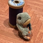 カエル　ちびちびぬいぐるみ　　　　　　　灰色