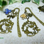 ★再販★　☆アンティーク調アリスチャームのブックマーク(リース)☆