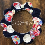 ペット用もくもくスタイ♡ポップ松竹梅柄(ネイビー)♡リボン・鈴オプション