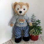 ダッフィー　羊毛クマつきグレーパーカーセット　コスチューム　服