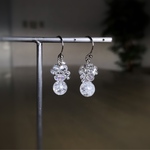 氷のミニブーケ ピアス/イヤリング クラック水晶