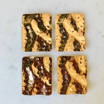 Gold Hammered Rectangle Pendant Tops