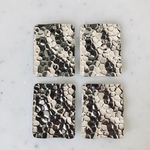 Silver Hammered Rectangle Pendant Tops