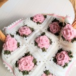 【再々販】お花モチーフのマルチカバー