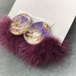 flower cabochon and   farピアス/イヤリング  